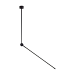 Потолочный светильник черного цвета с поворотным вытянутым плафоном Trumpet tube варинант исполнения - 1 | Loft Concept в Ульяновске