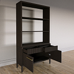 Стеллаж Primo с ящиками Темный орех варинант исполнения - 7 | Loft Concept в Ульяновске