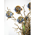 Ваза зеленая с бронзовыми ветвями и фарфоровыми рыбками Eden Garden варинант исполнения - 2 | Loft Concept в Ульяновске