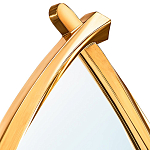 Зеркало овальное в деревянной золотистой раме Oval Gold Lines варинант исполнения - 2 | Loft Concept в Ульяновске