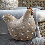 Статуэтка курица с текстурной поверхностью бежевого цвета Rustic Chicken варинант исполнения - 3 | Loft Concept в Ульяновске