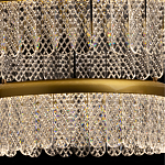 Люстра двухъярусная с золотого цвета и прозрачными подвесками Pettico варинант исполнения - 5 | Loft Concept в Ульяновске