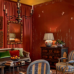 Обои с вышивкой ручной работы Ceres Original colourway on wool sateen варинант исполнения - 2 | Loft Concept в Ульяновске