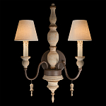 Бра с двумя конусовидными белыми тканевыми абажурами Terrain варинант исполнения - 2 | Loft Concept в Ульяновске