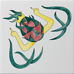 Плитка дизайнерская Драконий фрукт варинант исполнения - 2 | Loft Concept в Ульяновске