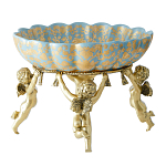 Чаша с орнаментом на бронзовых ножках в виде ангелов Eden Garden варинант исполнения - 1 | Loft Concept в Ульяновске