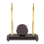 Часы настольные с двумя ручками из натурального камня Stone Clock варинант исполнения - 7 | Loft Concept в Ульяновске