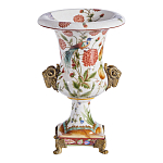 Ваза из фарфора с бронзовыми Овнами Bronze Aries варинант исполнения - 1 | Loft Concept в Ульяновске