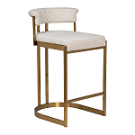 Стул барный букле бежевый с каркасом цвета матовое золото Tactility варинант исполнения - 2 | Loft Concept в Ульяновске