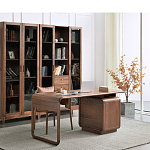 Стол рабочий округлой формы с 3-мя ящиками  Working Moonnut Table варинант исполнения - 3 | Loft Concept в Ульяновске