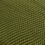Плед из хлопка жемчужной вязки оливкового цвета Waffle Comfort варинант исполнения - 3 | Loft Concept в Ульяновске