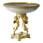 Чаша фарфоровая на двух бронзовых ангелах Eden Garden варинант исполнения - 2 | Loft Concept в Ульяновске