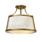 Потолочный светильник со светлым текстильным абажуром Hinkley варинант исполнения - 5 | Loft Concept в Ульяновске