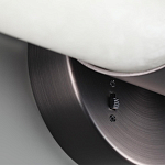 Бра с вытянутым цилиндрическим плафоном из белого алебастра на круглом основании Темная Латунь Cryptocrystalline Stone варинант исполнения - 3 | Loft Concept в Ульяновске