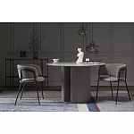 Стул полукруглый с каркасом из металла и мягким сиденьем и спинкой Soft Chenille варинант исполнения - 3 | Loft Concept в Ульяновске