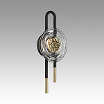 Бра черного цвета с круглым прозрачным стеклянным плафоном Virelia  варинант исполнения - 2 | Loft Concept в Ульяновске