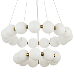 Многоярусная кольцевая люстра с плафонами шары Rings Suspension Light Chandelier варинант исполнения - 1 | Loft Concept в Ульяновске