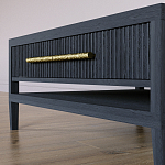 Кофейный стол Primo с двумя ящиками Черный дуб варинант исполнения - 5 | Loft Concept в Ульяновске