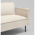 Диван современный вельветовый прямой Worcester Молочный варинант исполнения - 3 | Loft Concept в Ульяновске