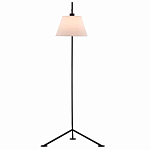 Торшер с черным наклонным корпусом и конусовидным абажуром Black Tripod варинант исполнения - 3 | Loft Concept в Ульяновске