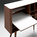 Дизайнерский комод-буфет на высоких ножках с выдвижными ящиками и открытыми полками Joshar варинант исполнения - 4 | Loft Concept в Ульяновске