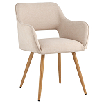 Стул в рогожке бежевого цвета NEASAN STOOL варинант исполнения - 1 | Loft Concept в Ульяновске