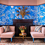 Обои ручная роспись Houghton Canton Blue варинант исполнения - 3 | Loft Concept в Ульяновске