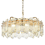 Люстра подвесная круглая с хрустальными овальными подвесками Harmonica варинант исполнения - 1 | Loft Concept в Ульяновске