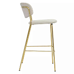 Стул барный широкой полукруглой спинкой на золотистых ножках Chair Smooth Shapes варинант исполнения - 2 | Loft Concept в Ульяновске