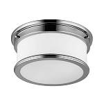 Потолочный светильник для ванных комнат цвета хром с вытянутым плафоном из молочного стекла Feiss варинант исполнения - 1 | Loft Concept в Ульяновске