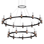 Люстра подвесная с двумя круглыми ярусами и цилиндрическими плафонами Arnaut Light варинант исполнения - 1 | Loft Concept в Ульяновске