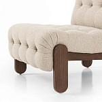 Кресло с деревянным каркасом и обивкой из ткани букле Medieval Furniture варинант исполнения - 4 | Loft Concept в Ульяновске