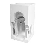 Встраиваемый в стену гипсовый светильник под покраску с арками и рельефными колоннами Antiquity Athena варинант исполнения - 2 | Loft Concept в Ульяновске