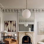 Подвесной светильник в форме шара из белого текстурного стекла Atmosphere варинант исполнения - 3 | Loft Concept в Ульяновске