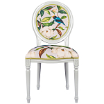 Стул светло-серый из натурального бука с изображением птицы в саду Blooming Birds варинант исполнения - 1 | Loft Concept в Ульяновске
