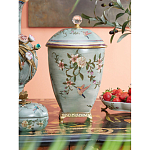 Ваза с крышкой и цветочным узором Genuine Chinese Classics варинант исполнения - 2 | Loft Concept в Ульяновске