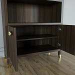 Книжный Стеллаж Elsa Dreams Walnut с задней стенкой варинант исполнения - 4 | Loft Concept в Ульяновске