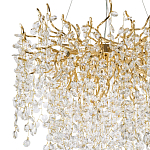 Люстра с хрустальными подвесками на металлических ветках Fairytree Light Gold Chandelier 14 варинант исполнения - 3 | Loft Concept в Ульяновске