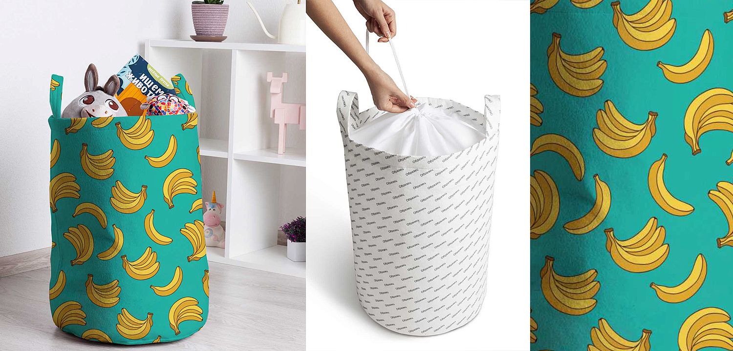 Корзина Bananas Pattern Basket - Loft-Concept в Ульяновске