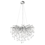 Люстра подвесная с прозрачными стеклянными подвесками в форме капель Диаметр 60 см Droplet Chandelier варинант исполнения - 10 | Loft Concept в Ульяновске