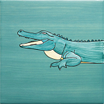 Плитка с узором Крокодил байдарочник варинант исполнения - 3 | Loft Concept в Ульяновске