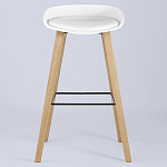 Барный стул на ножках из натурального дерева Boras White варинант исполнения - 3 | Loft Concept в Ульяновске