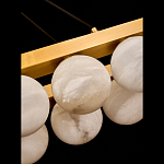 Люстра линейная прямоугольная с сферическими плафонами Phased Spheres варинант исполнения - 3 | Loft Concept в Ульяновске