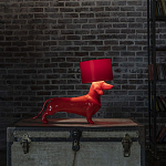 Настольная лампа COLLECTION OF DOGS с абажуром Такса варинант исполнения - 3 | Loft Concept в Ульяновске