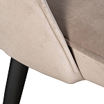 Стул велюровый серо-бежевый Schelde Gray Beige варинант исполнения - 3 | Loft Concept в Ульяновске