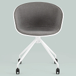 Офисное кресло из пластика с мягким сиденьем Eggshell Grey варинант исполнения - 3 | Loft Concept в Ульяновске