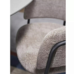 Стул полукруглый с каркасом из металла и мягким сиденьем и спинкой Soft Chenille варинант исполнения - 8 | Loft Concept в Ульяновске