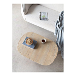 Столик кофейный кремового цвета с овальной столешницей и круглым основанием Cream Dalmen Table варинант исполнения - 5 | Loft Concept в Ульяновске