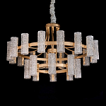 Люстра двухъярусная круглая с текстурными цилиндрическими плафонами Glimpse варинант исполнения - 7 | Loft Concept в Ульяновске