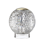 Настольная лампа с прозрачным шарообразным плафоном на цилиндрической подставке Crystal Globule варинант исполнения - 1 | Loft Concept в Ульяновске